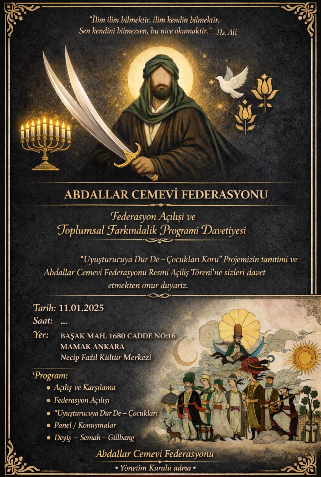 ANADOLU ABDALLAR CEMEVİ FEDERASYONU KURULUYOR