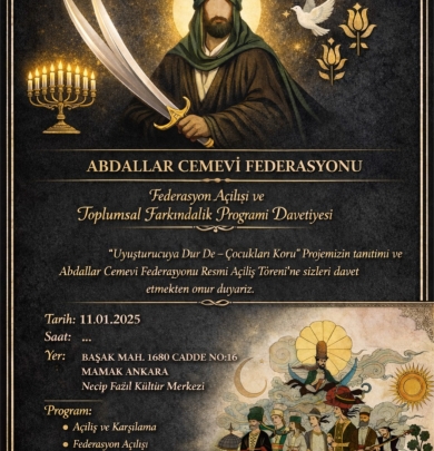 ANADOLU ABDALLAR CEMEVİ FEDERASYONU KURULUYOR
